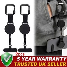 2Pcs Retractable Anti-Theft Phone Lanyard Strap with Belt Clip & Safety Tether