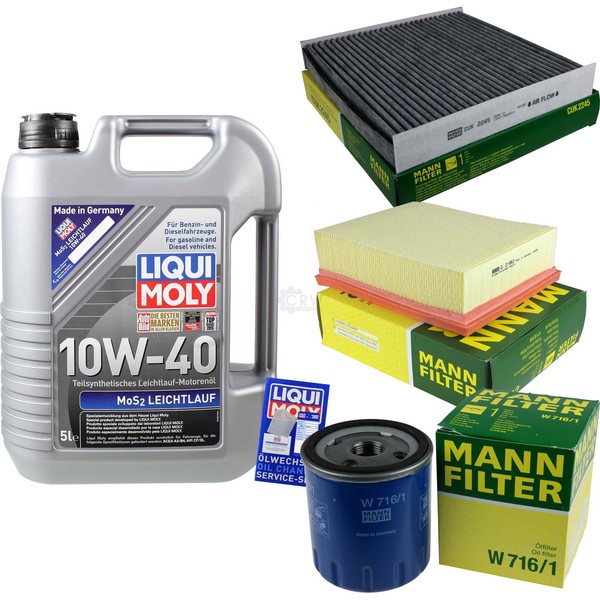 Inspektionskit Filter Liqui Moly ÖL 5L 10W-40 FüR CitroëN Xsara N1 2.0 16V 1.9-image