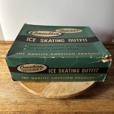 Vintage Canadian Rocket Ice Skates Size 3 w/ Original Box Sheffield Steel Blades