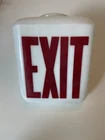 Vintage Milk Glass wedge shaped Exit Sign - Top Mount