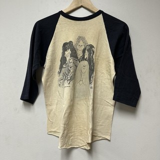 Rare Vintage Original 1977 Aerosmith Draw The Line Raglan T shirt XL X Large