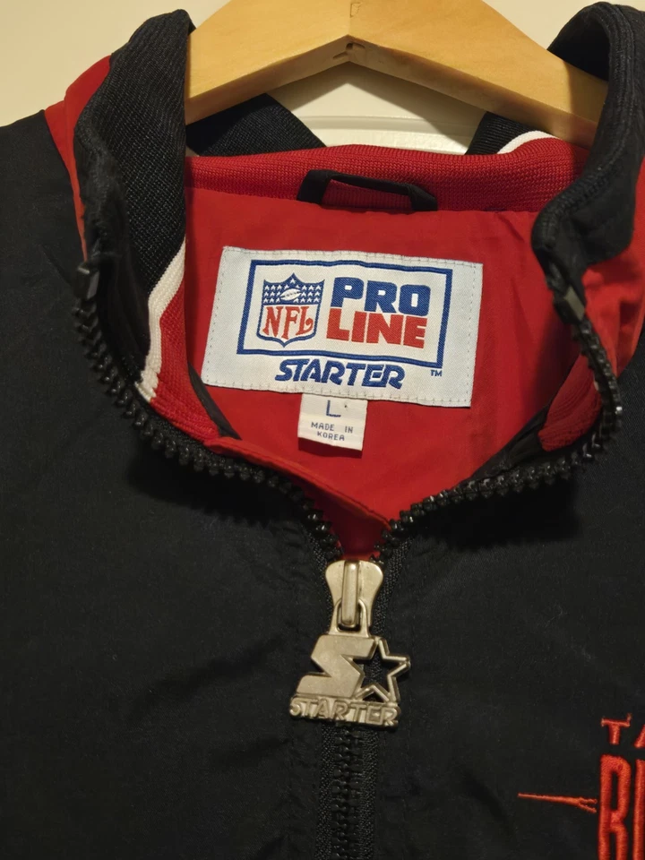 Chaqueta De Colección NFL 90s Tampa Bay Buccaneers Starter Cuarto Cremallera Para Hombre Grande Foto 4 de 4