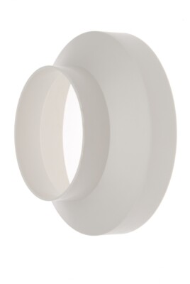 5''/125mm auf 4''/100mm RUNDROHR REDUZIERSTÜCK LÜFTUNGSKANAL ADAPTER WEISS 