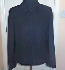 Dress Barn Women's Black Zip front Blazer/Jacket Sz 10
