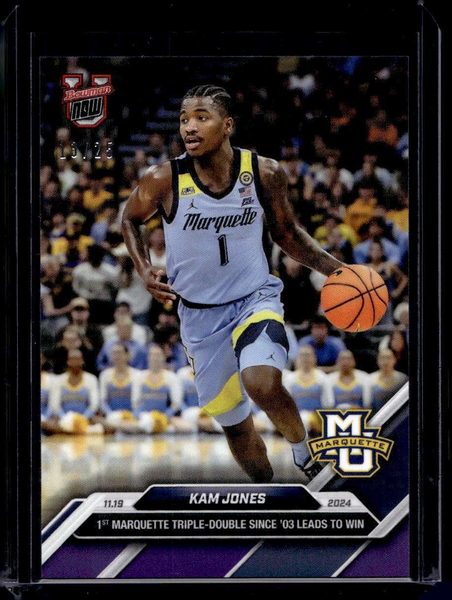 2024-25 Bowman U Now Topps #14 Kam Jones Purple Parallel Card #d 13/25