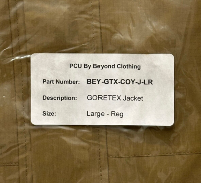 NOS Beyond Clothing PCU Level 6 GoreTex Jacket, Coyote Brown, US