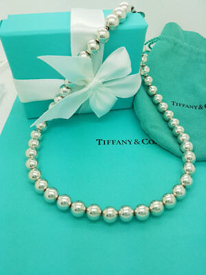 Tiffany & Co. City HardWear 10mm Silver Bead Ball 18.25 inches