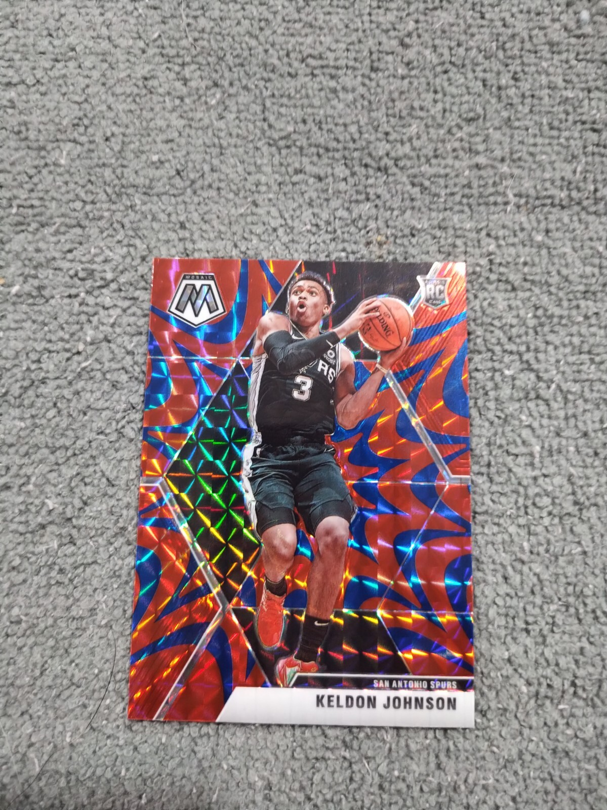 keldon johnson 2019/20 mosaic rookie reactive blue spurs kentucky #238