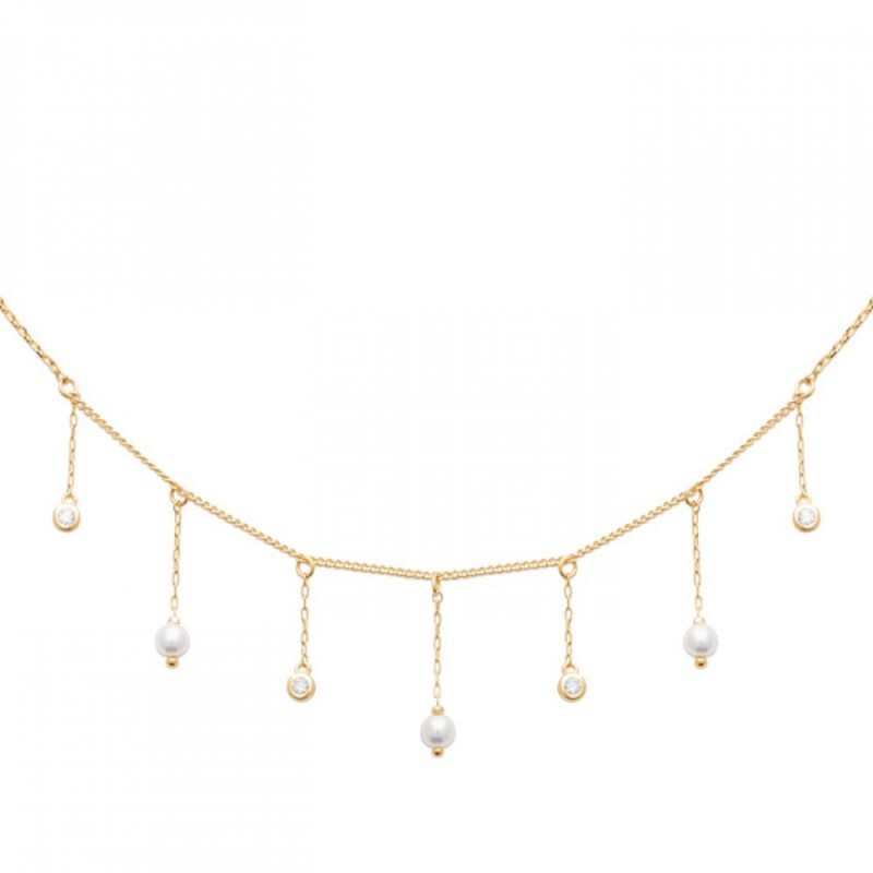 Collier breloques pendantes plaqué or 750/1000 parfait pour un anniversaire