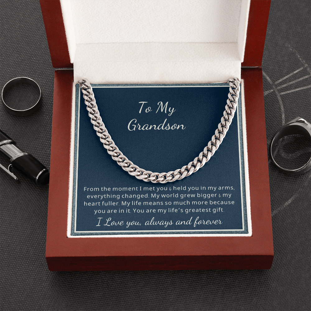 Cuban necklace For Grandson Christmas birthday card gifts 18th 21st  Teenager Boy | eBay