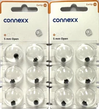 2 Pack 5mm Open Connexx 3.0 Eartip Dome. Fits Signia Rexton Widex Miracle Ear.