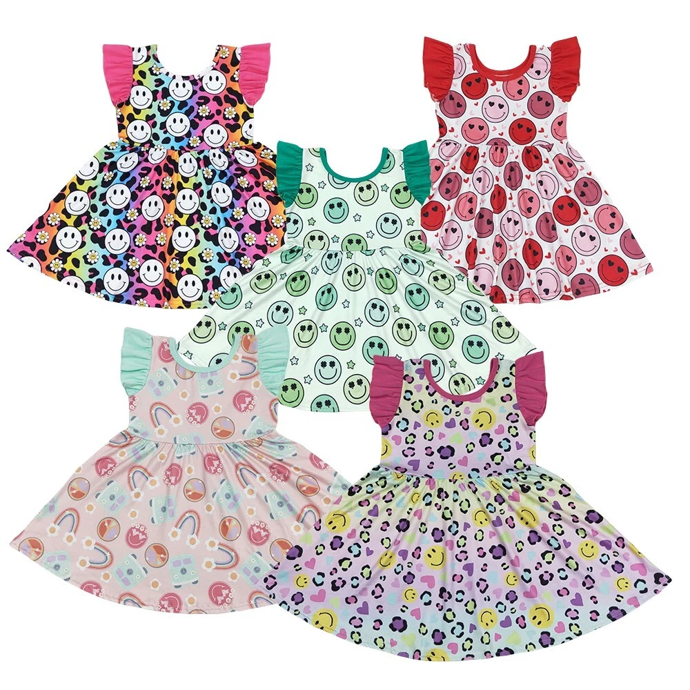 Toddler Girls New Boutique Flutter Sleeve Dress Summer Sunday Wear
Opens in a new window or tab