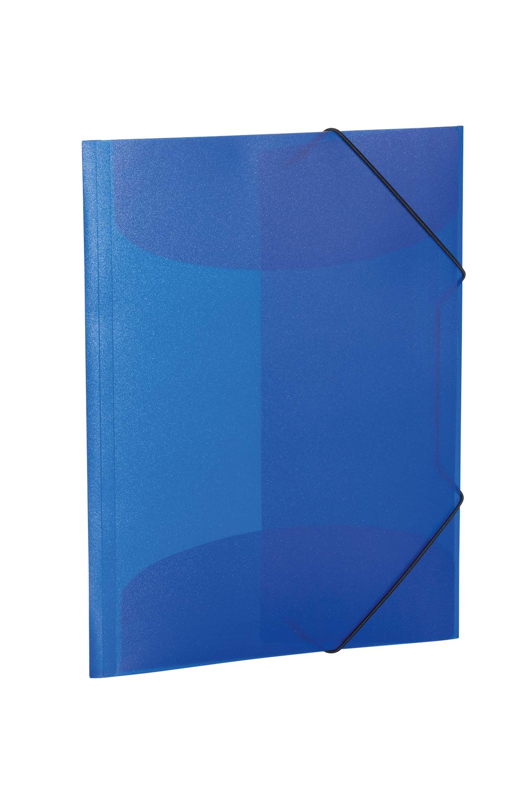 HERMA Elastic Folder Translucent in Navy Blue, A4, Sturdy Plastic, with 3 Inner