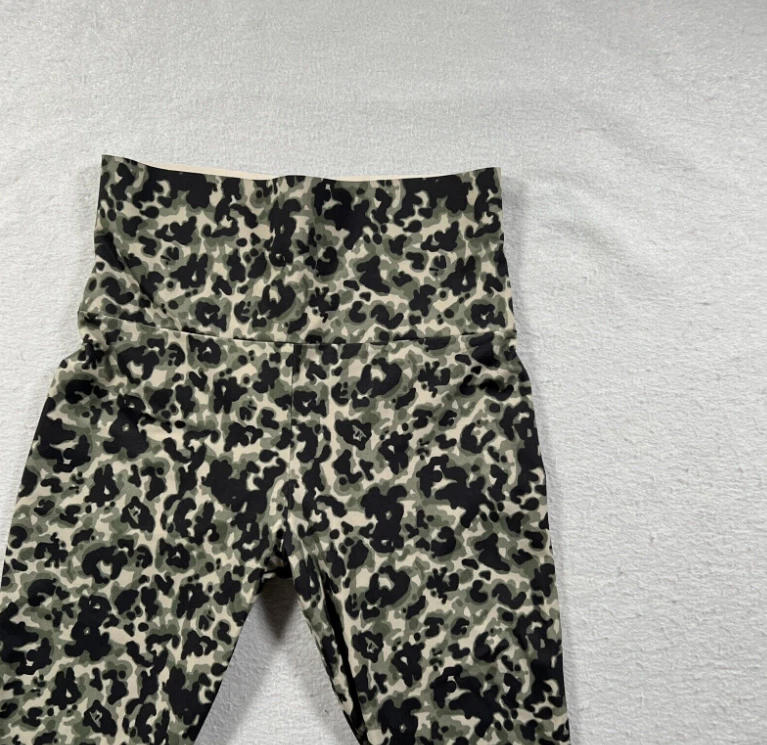 Miraclesuit Leggings Womens Large Black Tan Tummy Control Tortoise Shell Print - Image 2 of 4