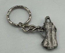 Vintage Pewter Golf Bag w/ Clubs Pendant Keychain Collectible