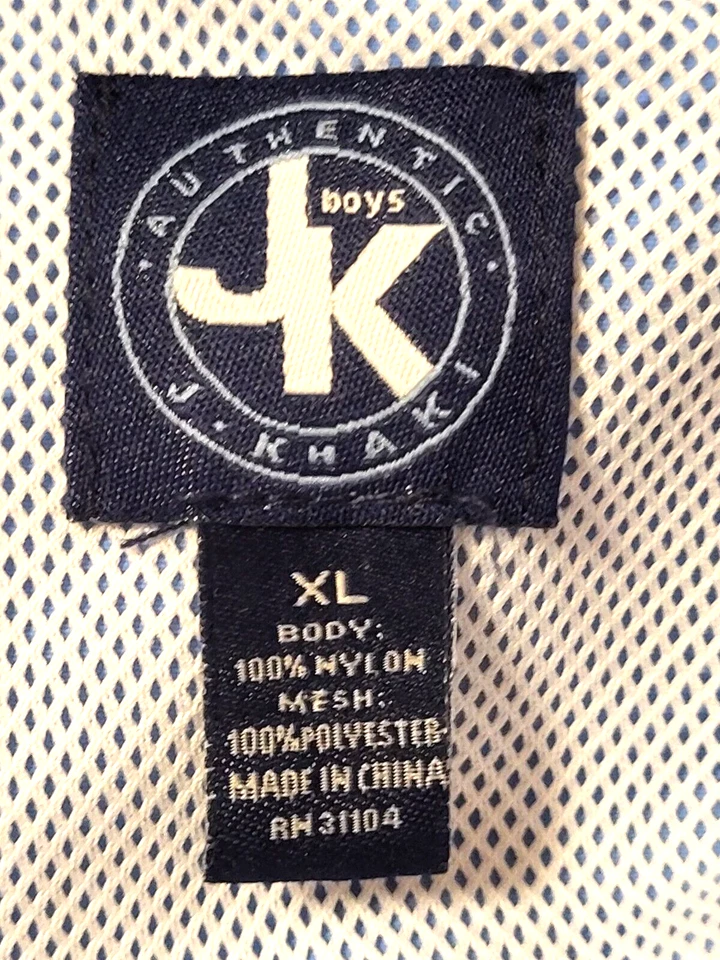 J KHAKI Shirt Vented Back Blue Button Up Long Sleeves Boys XL - Image 4 of 4