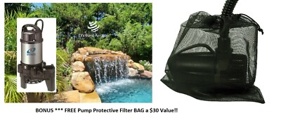 1.5HP Submersible GEYSER HI FLOW PUMP 13000GPH waterfall/filter +FREE Pump BAG!