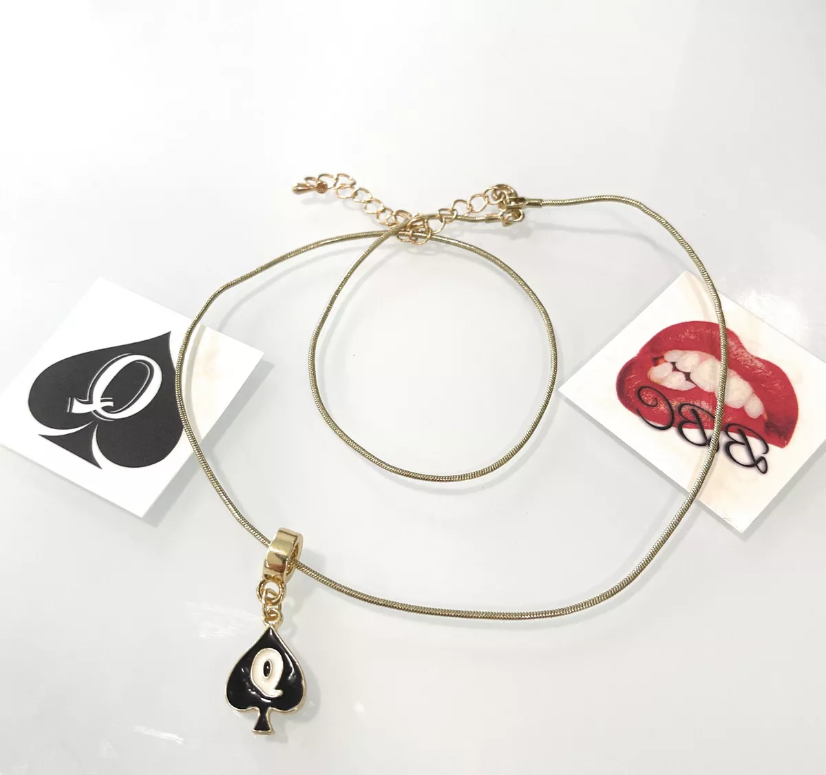 Queen of Spades Necklace Hotwife Swinger BBC QOS Brand Cuckold Jewelry eBay Foto