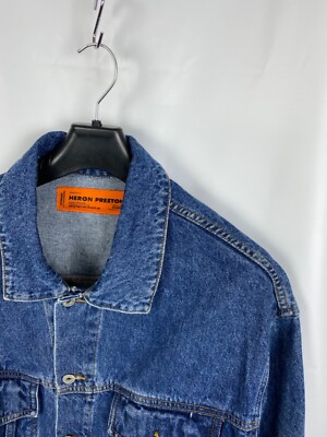 Heron Preston Denim Airbrush Heron Jacket Printed size S | eBay