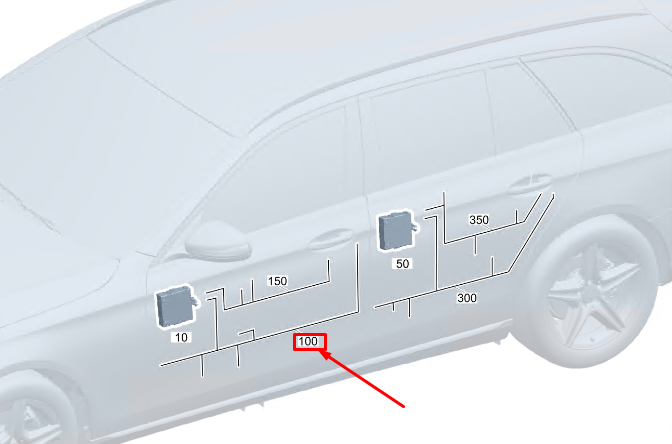 Neu MERCEDES-BENZ C W206 Kabelbaum Vordertür A2065401645 Original
