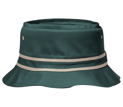 NEW SZ S/M ADULT DARK GREEN BUCKET HAT CAP HIGH QUALITY COTTON