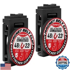 Spurtar 2 PCS Magnet Belt Clip Non-Slip Tool Holster Heavy-Duty Magnetic Tool