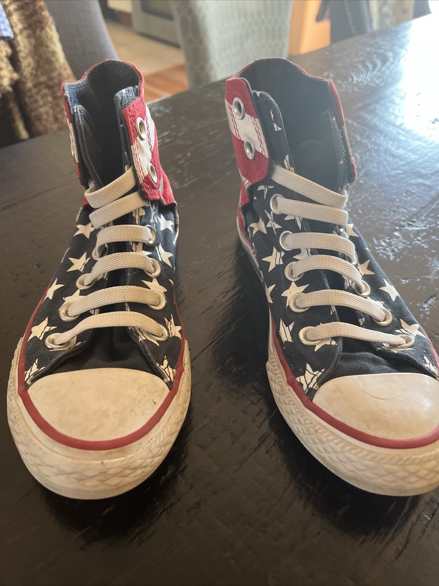 Chuck Taylor Converse Sz 2 Flag red/white/blue Shoes | eBay
