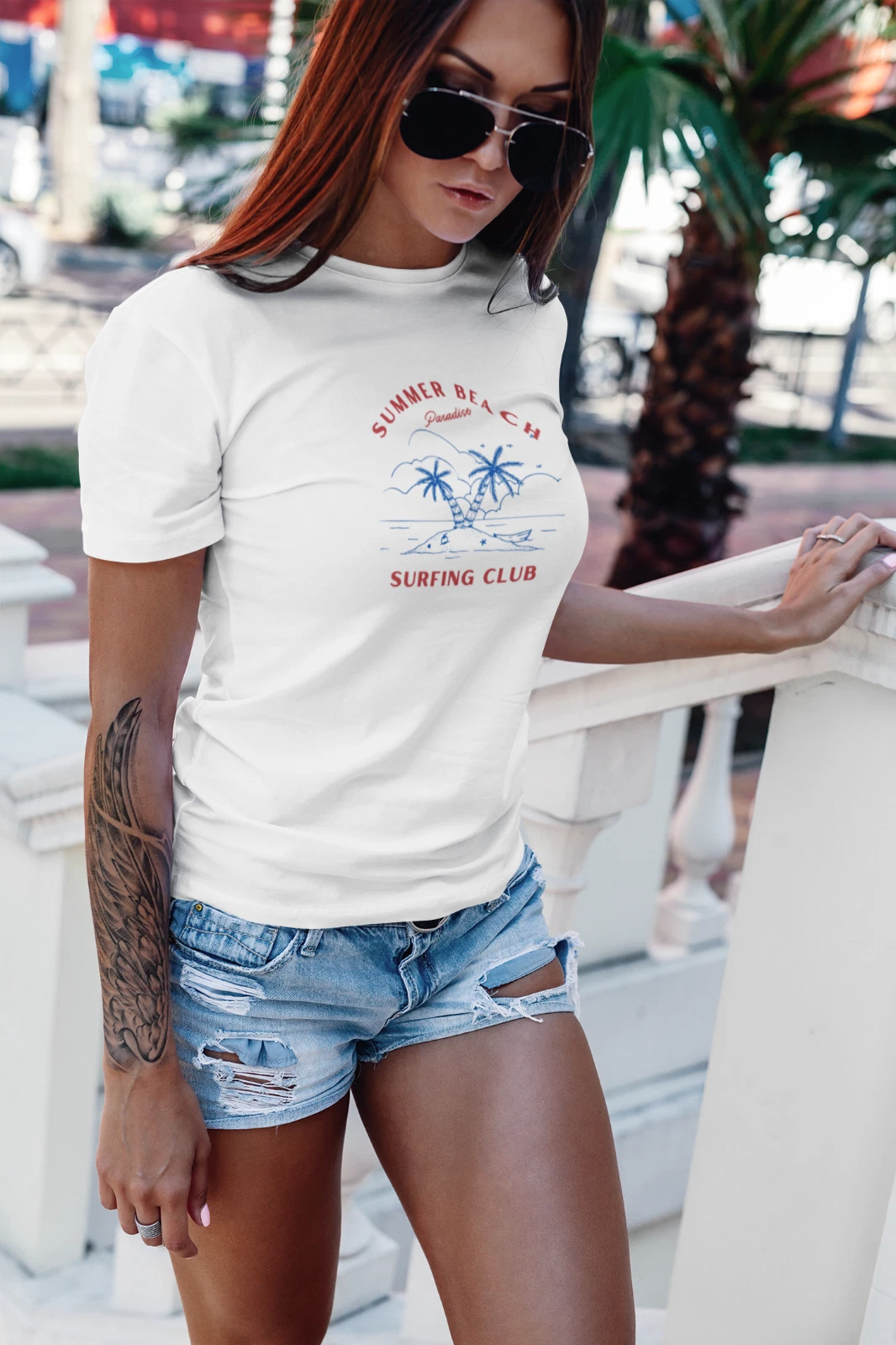 Summer Beach Paradise Beach Club Short-Sleeve Womens Mens Unisex T-Shirt