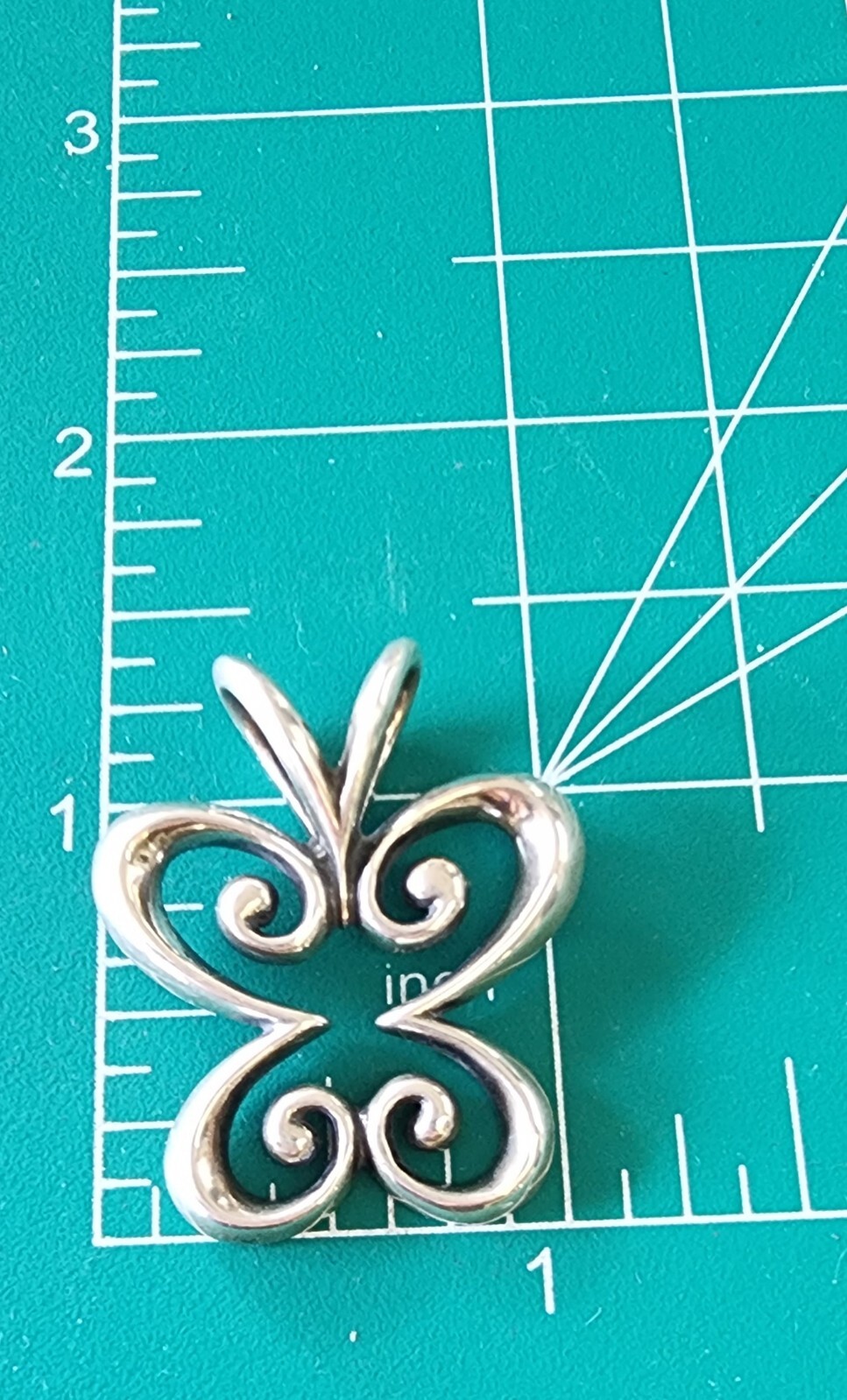 Retired James Avery Butterfly Pendant with Large Bail Gem