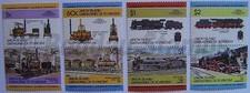 1984 UNION ISLAND Set #1 Train Locomotive Railway Stamps (Leaders of the World)
