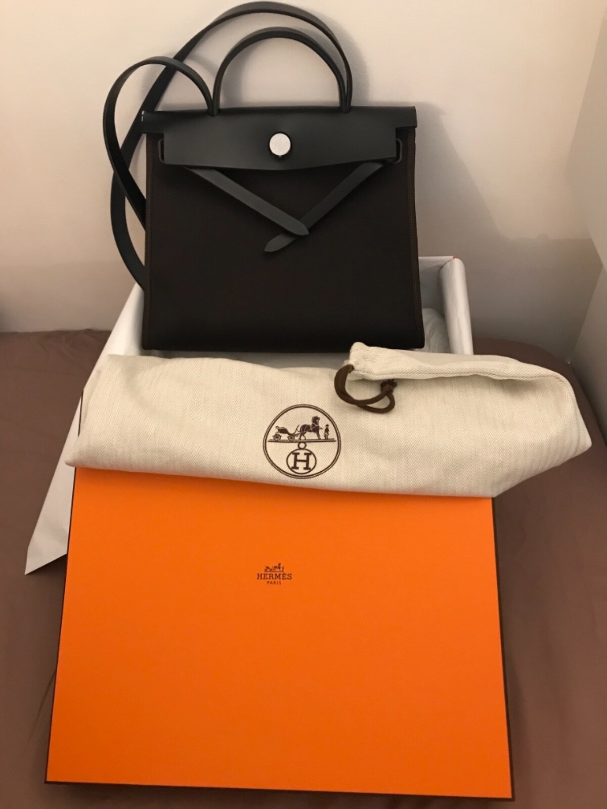 Used Hermès Herbag Zip 31 in Ébène/ Noir