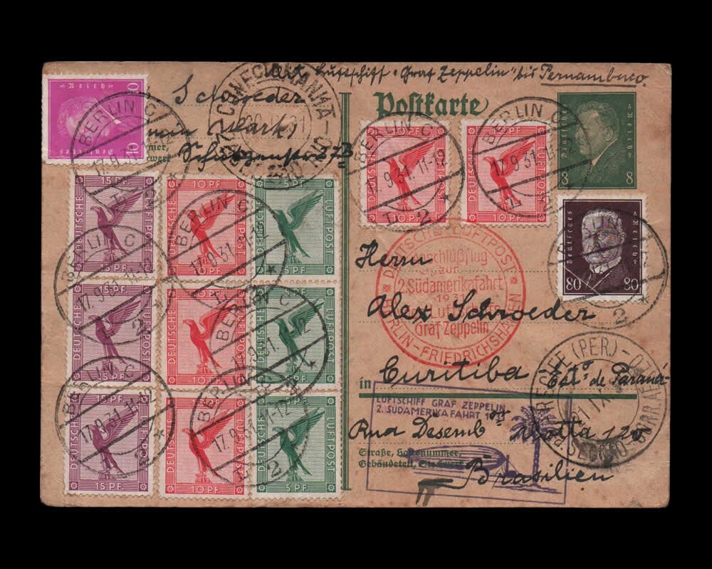 Zeppelin Brazil 1931 - to Pernanbuco - Curitiba