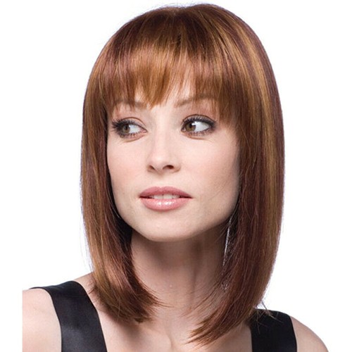 Woman Natural Bob Short Straight Hair Wig Party Cosplay Real Full Wig Fashion) - Picture 16 of 17