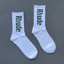 SOCKS  Solid Color Monogrammed Cotton Fashion Socks