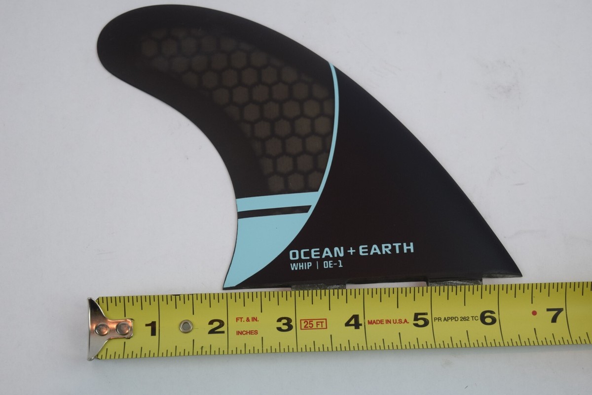 NIB! $90 Ocean & Earth OE-1 Whip Thruster Fin Surfboard Black Blue