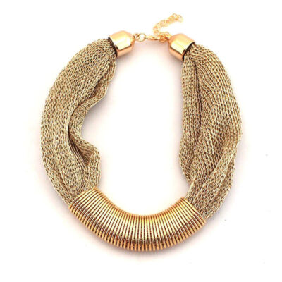 Wholesale Women's Fashion Jewelry Gold Chunky Collar Statement