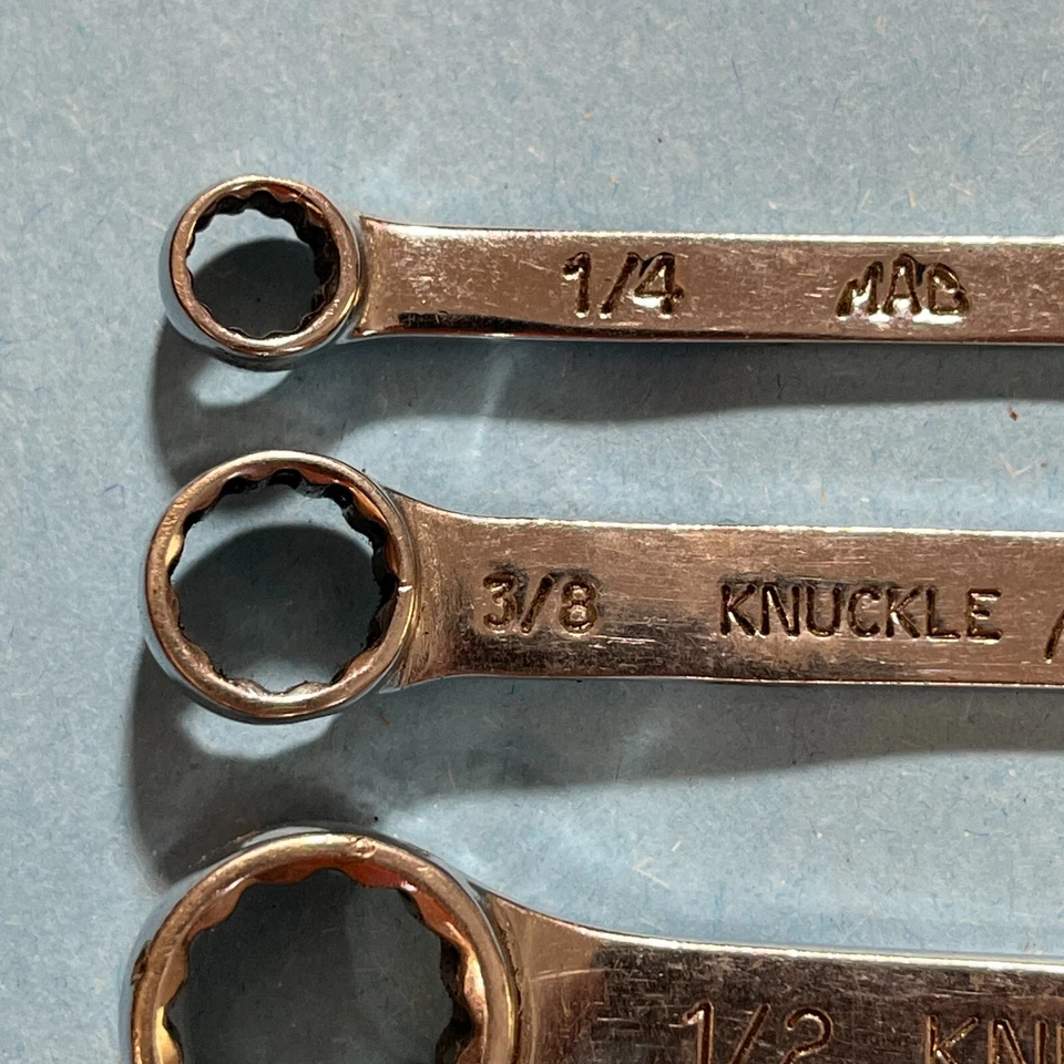 MAC Knuckle Saver Combination Wrenches 5381710 Set of 4 (1/4 & 3/8 & 1/2 & 9/16) - Image 2 of 4