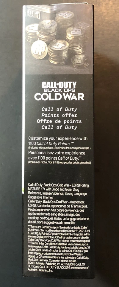 Unidad de juego WD Black P10 disco duro de 2 TB [Call of Duty Black Ops Cold War Edition] NUEVO Foto 3 de 4