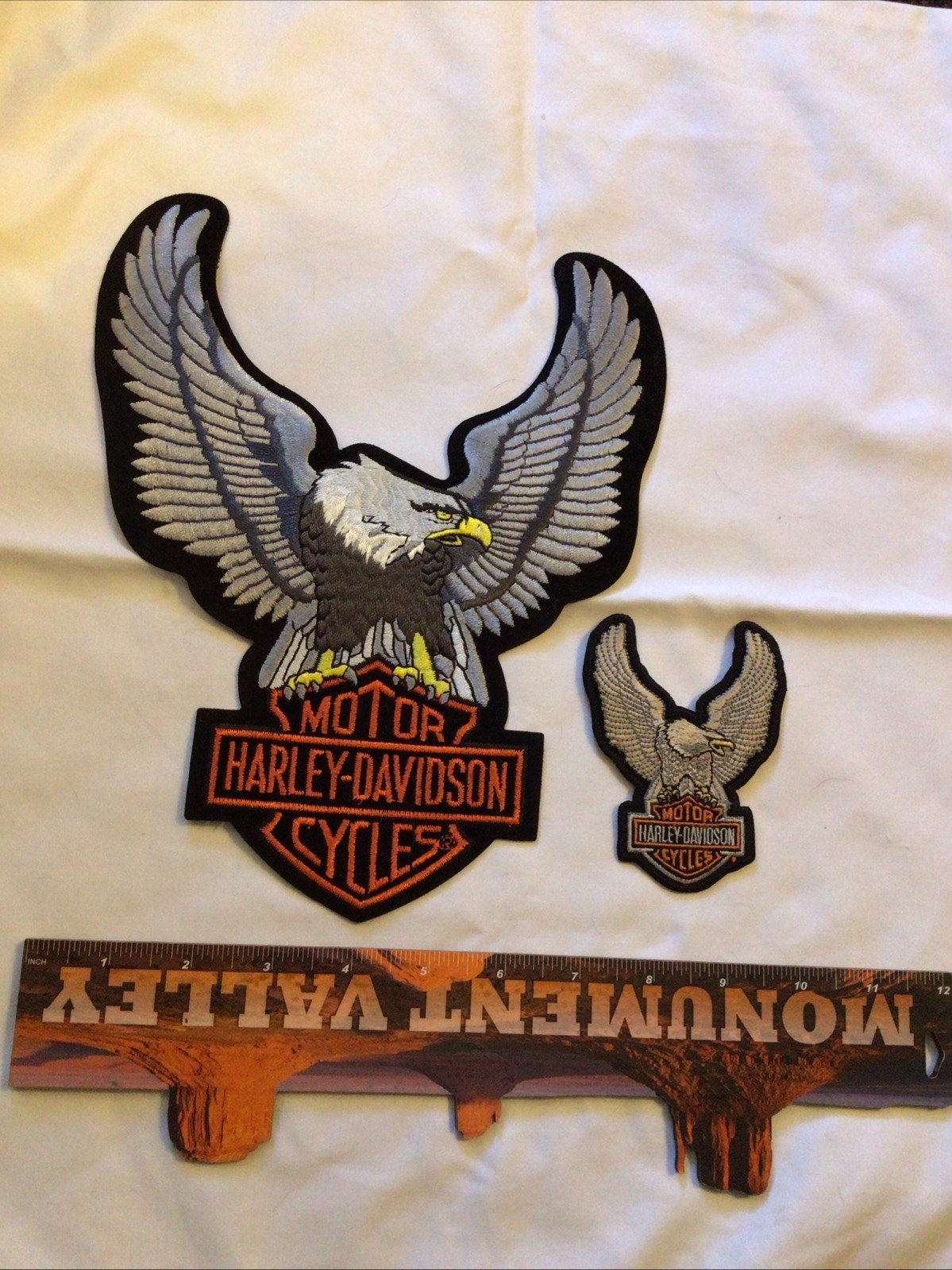 Harley Davidson Embroidered Patches With Eagle And Bar & Shield