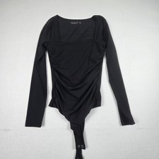 Abercrombie  Fitch Black Long Sleeve Bodysuit Size S