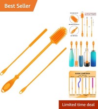 12.5 Silicone Bottle Brush with 2 Straw Cleaners - Ideal for Insulated Bottles