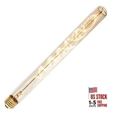 NOS40T9/L 40-Watt Nostalgic Edison Tubular T9 Long, Vintage Spiral Filament,