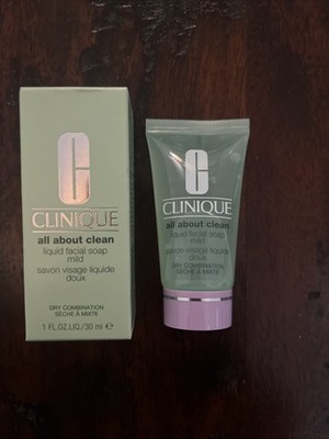 Clinique All About Clean Liquid Facial Soap Mild Travel Size 30ml New