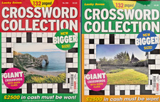 2 x Lucky 7 Crosswords Puzzles Crossword Puzzle Books Magazines No's 330/331