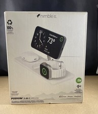 Nimble 3-in-1 MagSafe Qi2 Wireless Charger for iPhone, Watch, AirPods, White