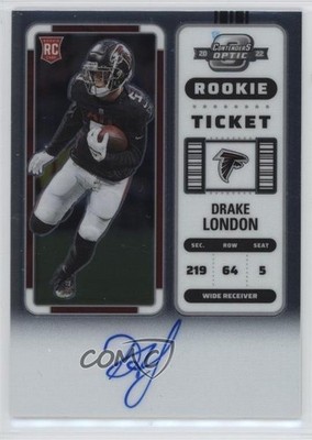 2022 Panini Contenders Optic Ticket RPS Drake London #115 Rookie Auto RC 2oh