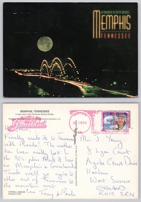 c40313 Hernando DeSota Bridge Memphis Tennessee USA Postkarte 1998 Briefmarke