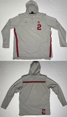 Jordan OU Sooners Pregame Performance Pullover Men XL #2 Ceedee Lamb? Team Issue