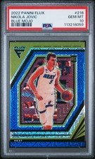 2022 PANINI FLUX BLUE MOJO #216 NIKOLA JOVIC ROOKIE RC 14/25 PSA 10