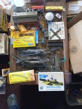 Lot Of Vintage Misc Train Track Pieces Many New Plus Water Tower Three Structur